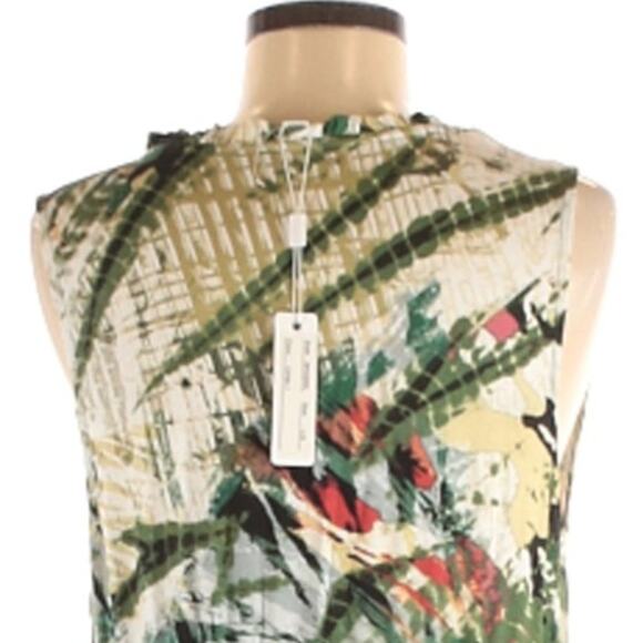 Spense green tan abstract print maxi Dress Size L - LARGE - Picture 5 of 11